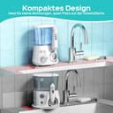 COSLUS Munddusche Elektrisch Professional Zähne: 2 Modi & 12 Druckstufen – 600ml Wassertank Zahndusche für Familien Oral Health Enthusiasten/Orthodontie-Patienten – Haushalt & Bad mit 5 Düsen –Schwarz - 7