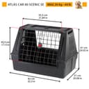 Ferplast ATLAS CAR 80 SCENIC SE Trasportino per Cani da Auto con Doppia Finestra, Portaoggetti, Maniglie, Doppia Apertura Scorrevole con Chiusura Sicura, Max 20 kg, 82 x 51 x h 61 cm - 10