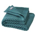 Coperta a maglia a nido d'ape, per neonati e bambini, 100% lana merino biologica, morbida e calda, 80 x 100 cm, sostenibile e equa, in bel motivo a maglia a nido d'ape, prodotta in Germania, eucalipto - 1