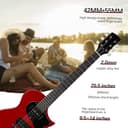 Electric Guitar Beginner Guitar 40.2 Inch Solid Poplar Body Maple Neck Laurel Fingerboard HH Pickups Les Paul Style with Gig Bag Tuner (Color Options) (Red) - 4