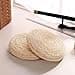 Pvczool Cuscino di Tessitura Fatto a Mano Pouf Naturale Rotondo Riempire Il Cuscino di Seta di Seta Cuscino Sedia Yoga Morbido Cuscino di (B) - 5