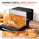 OUNIN Horno Vapor 24L, 9 en 1 Horno Multifunción, con Pantalla LED para Cocción al Vapor, Freidora de Aire, Tostado, Asado, Horneado, Recalentado, Deshidratación y Fermentación, en Acero Inoxidable - 6