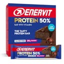 Enervit Protein Bar 50% Dark Choco – Eiweißriegel mit 20g Protein, Vitamin D und B6, Low Sugar, Zartbitterschokolade, für die Regeneration nach dem Sport, Glutenfrei, 12 Riegel à 40 g - 1
