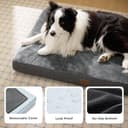Bedsure Cuscino per cani in memory foam, tappetino per cani, misura grande, ortopedico, materasso per cani, lavabile e antiscivolo, letto per cani interno, grigio, 89 x 56 x 8 cm - 4