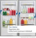 Bosch XXL Kühl-Gefrier-Kombination Serie 6, 203 x 70 cm, 311 L Kühlen und 129 L Gefrieren, NoFrost, VitaFresh XXL, Flex Interior, Ausklappbare Ablagenebene, Perfect Fit, Gebürsteter Stahl, KGN49AIBT - 18