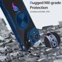 HikerClub Handyhülle für ASUS ROG Phone 8, ROG Phone 8 Pro (2024) Hülle Case mit Magnetisch Ständer, 360 Drehring Blau [Magie Stressabbau Soundeffekt Handyhalter] Stoßfeste Transparent Schutzhülle - 2