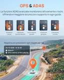 70mai A800SE Dashcam 4K+1080P GPS WiFi, Doppia Telecamera Auto Fronte/Retro con SD 128GB, F1.55, HDR, Visione Notturna, ADAS, Schermo 3", Parcheggio 24/7, Supporta fino a 512GB - 6