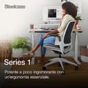 Sedia da ufficio ergonomica Steelcase Series 1 con supporto lombare LiveBack e braccioli 4D Onyx; Prodotto in Europa - 4