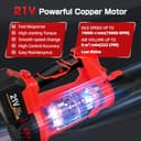 Soplador de Hojas a Batería 21V con 4.0Ah Batería,6 Velocidades Ajustables, 20000RPM, Pantalla LCD y Correa, Soplador de Aire Potente para Jardín, Patio, Caminos y Garaje - 5