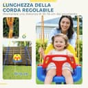 AIYAPLAY 3 in 1 Altalena da Giardino per Bambini, Altalena per Neonato da Interno e Esterno, Altezza Regolabile, Supporti in Acciaio Pieghevoli, Cintura Sicurezza, Facile Montare, 9 Mesi-8 Anni, Blu - 4