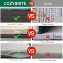 COZYBRITE Garden Furniture Rattan Corner Sofa Set with Glass Coffee Table Ottoman for Patio Outdoor Lounge All-weather SFS066 (Mix Dark Natrual Brown+Brown Cushion) - 3