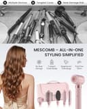 MESCOMB 5 in 1 Air Styler & Spazzola Asciugacapelli, 110000 RPM Multifunzione Asciugatura Rapida, Nessun Danno Termico con Ricci, Liscio Volume con Scatola Portaoggetti Adatto per Fare Regali - 7