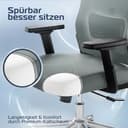 CLOUVOU BrightSeat Bürostuhl Ergonomisch [TESTSIEGER] Schreibtischstuhl 100% individuell einstellbar | Büro Stuhl & Gaming Stuhl | Computerstuhl Home Office Chair Ergonomic | Drehstuhl 150 kg - 6