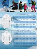TACVASEN Women Jacket Waterproof 3 in 1 Jackets Skiing Jacket Winter Warm Fleece Jacket Ski Snow Parka Work Windbreaker - 7