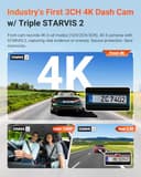 Vantrue N4 Pro S 4K 3 Channel DashCam, 4K+1080P+2.5K Dash Cam Front and Rear Inside, 24H Parking Mode, Voice & APP Control, STARVIS 2 HDR Night Vision, Dash Camera with WiFi/GPS for Cars, Suppport 1TB - 2