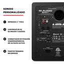 M-AUDIO BX4 BT 4.5 Pulgadas Monitores de Estudio, Altavoces Autoamplificados Bluetooth para PC para producción Musical, Juegos, Streaming, Podcast, DJ - 5