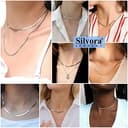 Silvora Collar Choker Mujer Plata de Primera Ley 925 3mm Cadena Plana Serpiente 32cm Ajustable Joyería Minimalista Regalo Madre Pareja - 6