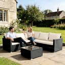 Panana 5 Seater Rattan Garden Furniture Corner Sofa Set with Coffee Table, Outdoor Patio Lounge Set with Cushions & Free Cover for Garden, Conservatory, Terrace - 8