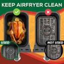 Ninipie 2 PCS Pieghevole Ninja Friggitrice ad Aria Contenitori per Friggitrice ad Aria 9.5L Ninja Foodi Max Dual Zone AF400EU SL400EUCP AF400 Accessori Teglie Silicone Contenitori AF500EUCP Pirofila - 4