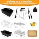 Ninja Heißluftfritteuse Zubehör,Airfryer Zubehör für Ninja Foodi Max Dual Zone Heißluftfritteuse AF400EU AF451EU AF300EU 7.6L-9.5L, Silikonform für Ninja heißluftfritteuse - 3