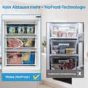 Midea Kühlschrank mit Gefrierfach MERB276FGE02A | 270L Kühl-Gefrierkombination (199L + 71L) | No Frost, All-Around Cooling | Doppelte Steuerung & Digital Control | Super-Kühl, LED | 180 cm, Edelstahl - 3