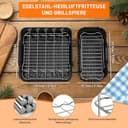 12 Stück Airfryer Zubehör für Philips Airfryer Dual Basket 3000/5000-Serie 6L/3L,Heißluftfritteuse Zubehör Silikonform Einsätze Mit Philips Airfryer XXL 9L NA350/00,NA352/04,NA352/00,NA550/00 - 5