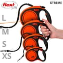 flexi® Xtreme L Gurt 8 m schwarz/orange, Roll-Leine für Hunde bis 55 kg - 7