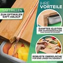 Loco Bird Schneidebrett mit Auffangschalen aus Bambus - 43x30x7cm - cutting board mit 2 Schalen aus Edelstahl - ideales Küchenhelfer Gadget Set für die Küche - Küchenbrett groß aus Holz - 3