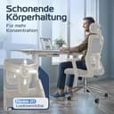 CLOUVOU BrightSeat Bürostuhl Ergonomisch [TESTSIEGER] Schreibtischstuhl 100% individuell einstellbar | Büro Stuhl & Gaming Stuhl | Computerstuhl Home Office Chair Ergonomic | Drehstuhl 150 kg - 5