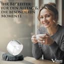 Vinani Damenring 925 Sterling Silber – Massiv, Breit, Glänzend Mattiert, Zeitloser Schmuck für Frauen, Handgefertigter Ring, Erhältlich in Größe 62, 2RLW62 - 3