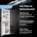 Haier Side-by-Side Kühl Gefrierkombination, freistehend I Kühlschrank Side by Side 177,5 x 90,8 x 65,9cm I Side by Side Kühlschrank, No Frost 528 L I Touch-Display, LED I SBS 90 SERIE 5 HSR5918DNMP - 4