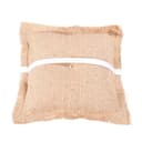 Garneck 2 Cuscini Portafortuna in Juta Fatti A Mano 18x18 Cm Con Cuori in Legno Per Cerimonia Nuziale - 6