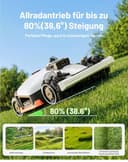 MAMMOTION LUBA 3 AWD 3000 Mähroboter + Garage, 360° LiDAR+NetRTK+KI Vision Tri-Fusion-Positionierung, AWD für 80% Steigungen, Auto-Kartierung, bis zu 30 Zonen, 12Ah-AKKU - 5