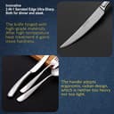 DAFFODILY® Luxus Besteck Set 20-teilig aus 18/10-Edelstahl für 4 Personen mit 2-in-1 Steakmessern - Spülmaschinenfest, Spiegelglanz, Elegante Geschenkbox inklusive - 7