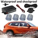 MOCNT Kit de Sensor de Aparcamiento Coche 4 Sensores de Aparcamiento Sistema Radar Inverso Traseros Sensores de Estacionamiento Marcha Atrás Alarma de Sonido Gris - 7