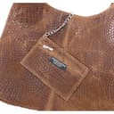 Lusso in pelle Aurora Quilted Suede Hobo Bag, Handmade Shoulder Bag for Women, Soft Leather Tote, Elegant Everyday Purse (Dark Tan) - 6