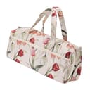 Gegong Borsa portaoggetti fatta a mano per ferri da maglia, in tessuto jacquard con fiori viola, rosa, per trucco, scrivania, viaggi, camera da letto, soggiorno (rosa jacquard) - 2