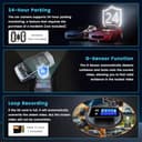 Inefala 4K Dash Cam Specchietto con WiFi/GPS/Control APP, 9.66'' Schermo Tattile Specchietto Retrovisore, Dashcam Auto Fronte Retro con Scheda SD 64G, ADAS, Sensore G, Registrazione Loop - 6