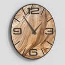 Giallobus - Reloj premium - Simple relief - Madera de MDF - Premium 45x45cm - n.13 Wood section - Artesano Made in Italy - Silencioso - Idea de regalo - Doble nivel moderno - 2
