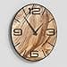 Giallobus - Orologio Bilay - Simple relief - Legno Mdf - Premium 60x60cm - n.13 Wood section - Artigianale Made in Italy - Silenzioso - Idea regalo - Moderni doppio livello - 2