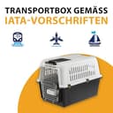 Ferplast Hundetransportbox Transportbox für große Hunde Atlas 70, Reisebox für Hunde, Sicherheitsverriegelung, Lüftungsgitter, 68,5 x 101 x h 75,5 cm Grau - 5