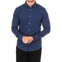 ARMANI CAMICIA UOMO JEANS FANTASIA BLU - 1