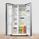 Fridgemaster MS91547DFE Freestanding American Side by side Door Fridge Freezer 547L, Metal Grey, Inverter compressor, Non-Plumbed Water Dispenser, 91 × 178.6 × 64.3 cm (W×H×D) Energy Rating E - 4
