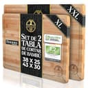 Deer & Oak Tabla de cortar de bambú de ciervo y roble (XL + XXL) - 1