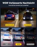 GKU Dashcam Auto Vorne Hinten, 4K/2,5K mit Touchscreen 3,18 Zoll, GPS 5G Wi-Fi Dash Cam, Dual Auto Kamera,64GB SD Karte,Parküberwachung,WDR,170° Weitwinkel,G-Sensor,Loop-Aufnahme,Max 256GB - 7