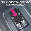 Ferplast Katzenklo, Katzentoilette mit Deckel, 2 geruchshemmende Aktivkohlefilter, abgedunkelte Schwingtür, 36 x 47 x h 35 cm, Clear CAT 10 Haustiertoilette - 5