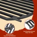 Denmay 44,5 x 60,6 cm, griglia in ghisa per barbecue Weber Spirit I & II serie 300 (con pulsanti del bruciatore anteriore), parti di ricambio per Spirit I & II E/S-310 320 330, accessori per barbecue - 3
