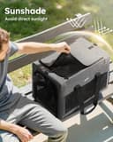 Pecute Trasportino per Gatti, Gabbia Con Struttura in Metallo, Non Facile da Deformare, Adatto per Viaggi Lunghi e Brevi, XL, Grigio - 7