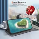 BLOTECH Red Buterfly Flip Cover Case for OPPO Realme GT Neo6 Glitter Butterfly Pattern Magnetic Closure Durable PU Leather [Lanyard][Kickstand][Card Slots] Soft TPU Book Case for OPPO Realme GT Neo6 - 6