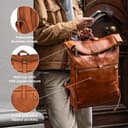 Berliner Bags Utrecht XL Mochila de Piel Auténtica con Compartimento para Portátil y Diseño para Ciclistas, para Hombre y Mujer – Marrón - 5